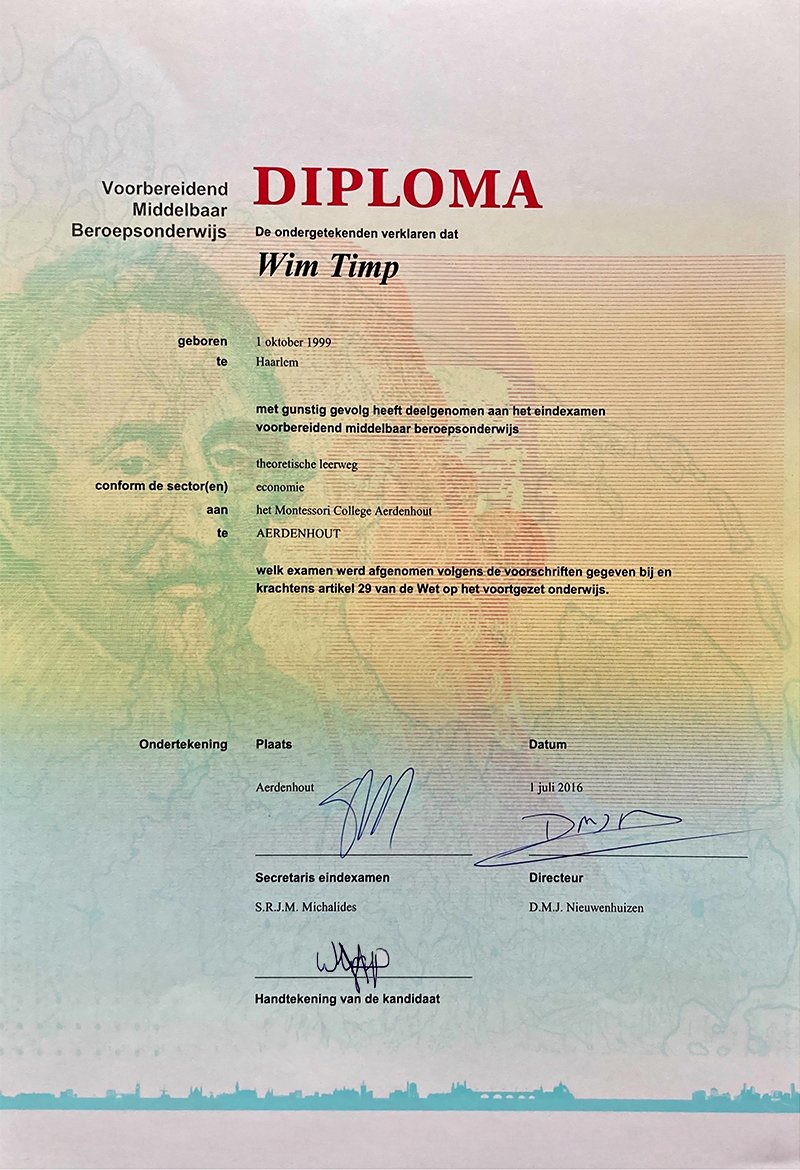 VMBO-T Diploma